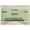 Image 3 : 1944 MERCURY DIME PCGS MS65