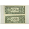 Image 2 : 2-2003-A $1 FRN'S LOW CONSECUTIVE SERIAL 'S UNC