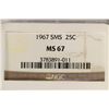 Image 3 : 1967-SMS WASHINGTON QUARTER NGC MS67