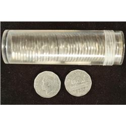 SOLID DATE ROLL OF 40-1948 CANADA FIVE CENTS
