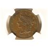 Image 1 : 1839 BOOBY HEAD US LARGE CENT NGC AU DETAILS