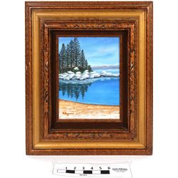 Sand Harbor Winter Oil on Canvas (120880)