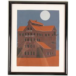Silkscreen Print of Silver King Building (61568)
