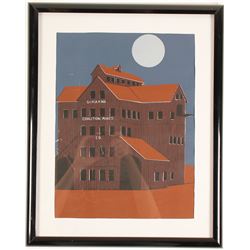 Silkscreen Print of Silver King Building  (61568)