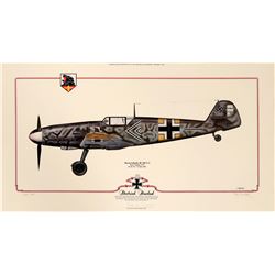 Aviation Framed Print DlETRICH HRABAK'S MESSERSCHMITT Bf 109 F-2 (108976)