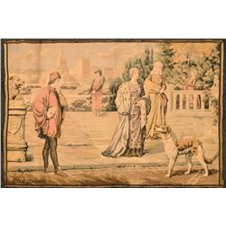 French Tapestry, Petrarque Et Laure (121255)