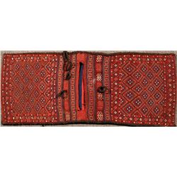 Turkish/Afghan  Double Sided Wool Woven Saddle Bag  (122302)