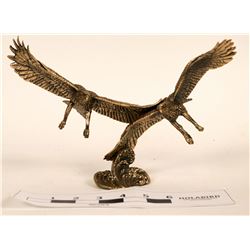 Limited Edition Gold Vermeil Double Eagle Sculpture  (120646)