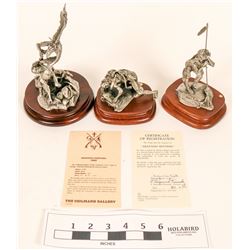 Pewter American Indian Figures (3)  (120640)