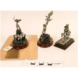 Pewter American Indian Statuettes by Chilmark (3) (120638)