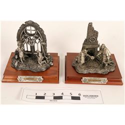 Pewter Christmas Themed Chilmark Statues (2) (120639)