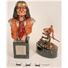 Image 1 : Pewter Native American Sculptures by Chilmark (2)  (120637)