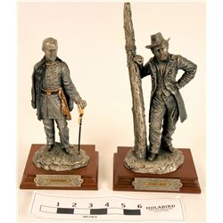 Pewter Statues of Civil War Union Generals (2)  (120649)