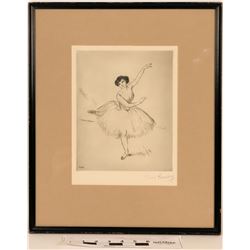 Ballerina Dry Point Etching on Wove Paper (120871)