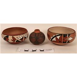 Three New Mexico American Indian Pottery Pieces  (121778)