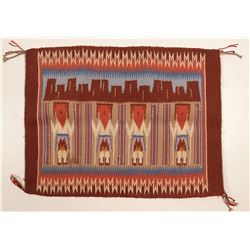 Miniature Navajo Yei Rug  (109594)