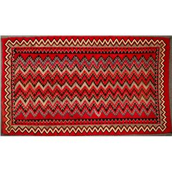 Navajo Red Mesa Native American Rug - 5 ft x 8.5 ft - Beautiful Example! (122244)