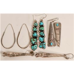 Long Silver Earrings  (121188)