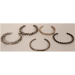 Navajo Silver Cuffs (5)  (121182)