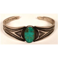 Old Style Silver/Turquoise Bracelet  (121028)