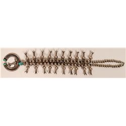 Vintage Sterling Silver Squash Blossom Necklace (121026)
