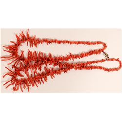 Vintage Salmon Branch Coral Necklace (120994)