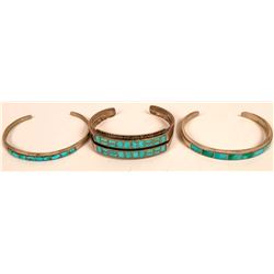 Turquoise Inlay Cuffs--Zuni (119488)