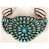 Image 1 : Zuni Vintage  Turquoise Cluster Petit Point Bracelet  (120985)