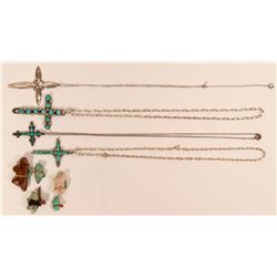 Four Native American Crosses, Fetishes (121199)