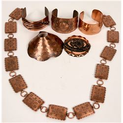 Group of Vintage Solid Copper Jewelry (120983)