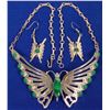 Image 1 : Malachite Butterfly Necklace Set  (120597)