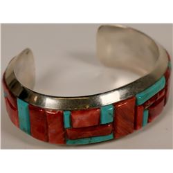 Turquoise and Spiny Oyster Bracelet  (117030)