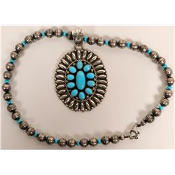 Turquoise Pendant Necklace  (117002)