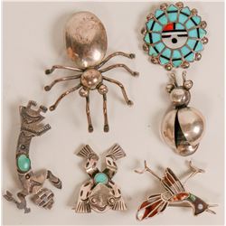 Vintage Navajo and Zuni Pins (121202)