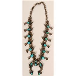 Vintage Navajo Turquoise Squash Blossom (117007)