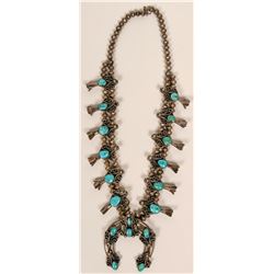 Vintage Navajo Turquoise Squash Blossom  (117007)