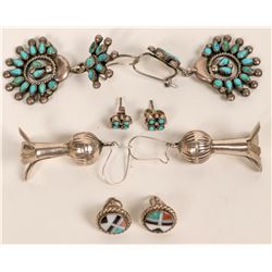 Vintage Zuni and Navajo Earrings (121193)