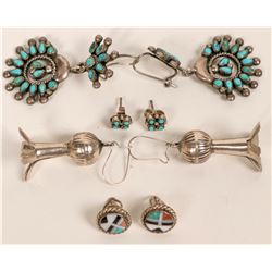 Vintage Zuni and Navajo Earrings  (121193)