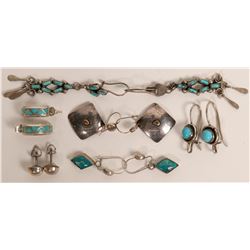 Zuni And Navajo Modern Earrings (121190)