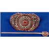 Image 1 : Coral Petit Point Hair Pin (121992)