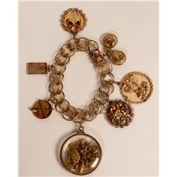 Vintage Gold Charm Bracelet  (121236)