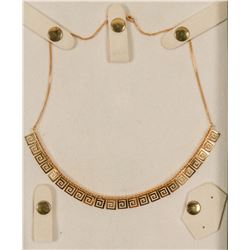 Gold Jewelry / Greek Key Choker  (102105)