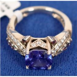 Beautiful Sterling Silver & Purple Stone Ring (121570)