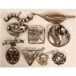 Collection of Sterling Silver Pins (119629)