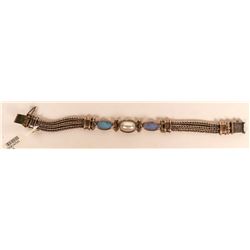Fire Opal & Silver Bracelet (121495)