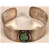 Image 1 : Hand Hammered Sterling Silver & Turquoise Wrist Cuff  (119628)