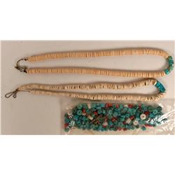 Shell Necklaces & Loose Turquoise Beads  (119627)