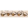 Image 1 : Sterling Silver "Citrine"  Topaz Ring Quintet (5)  (121521)
