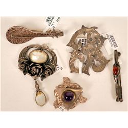 Sterling Silver Pins in Various Shapes (121493)