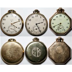 A Trio of Elgin Pendant Watches  (121296)